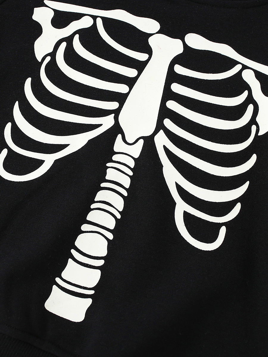 Glow Skeleton Halloween Two-Piece Set