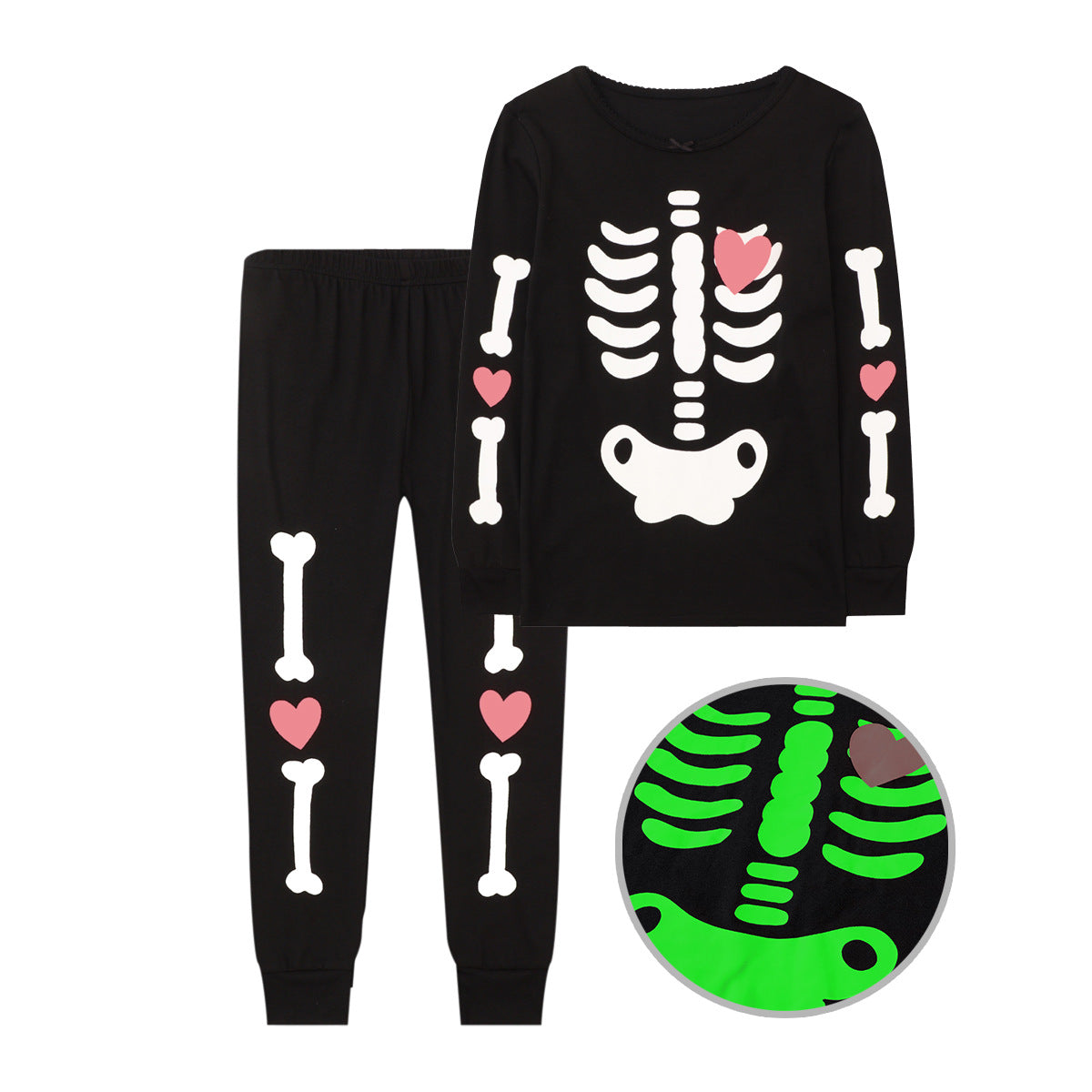 Glow-in-the-Dark Skeleton Halloween Set