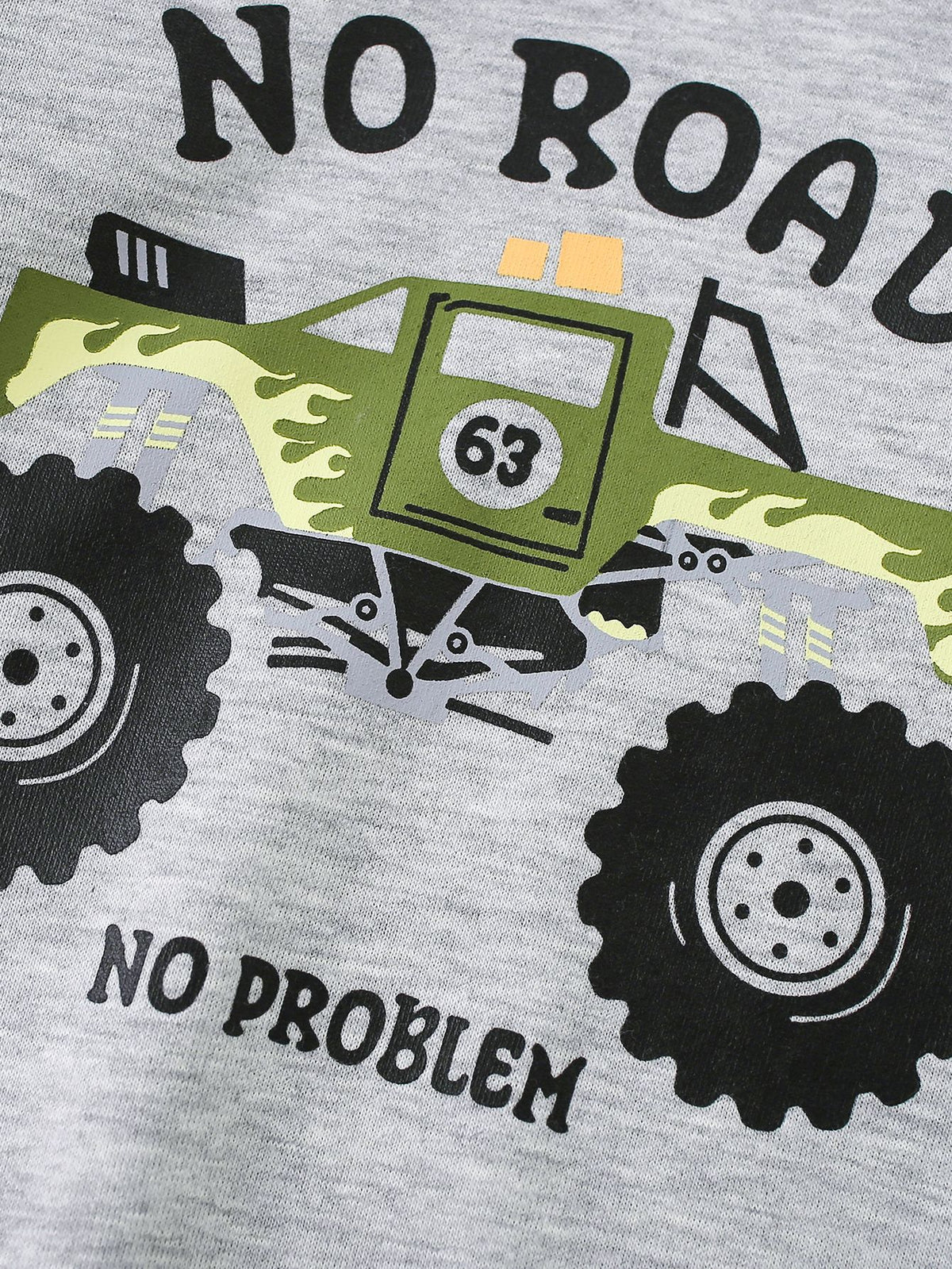 Boys' Car Print Hooded Long Sleeve Sweatshirt