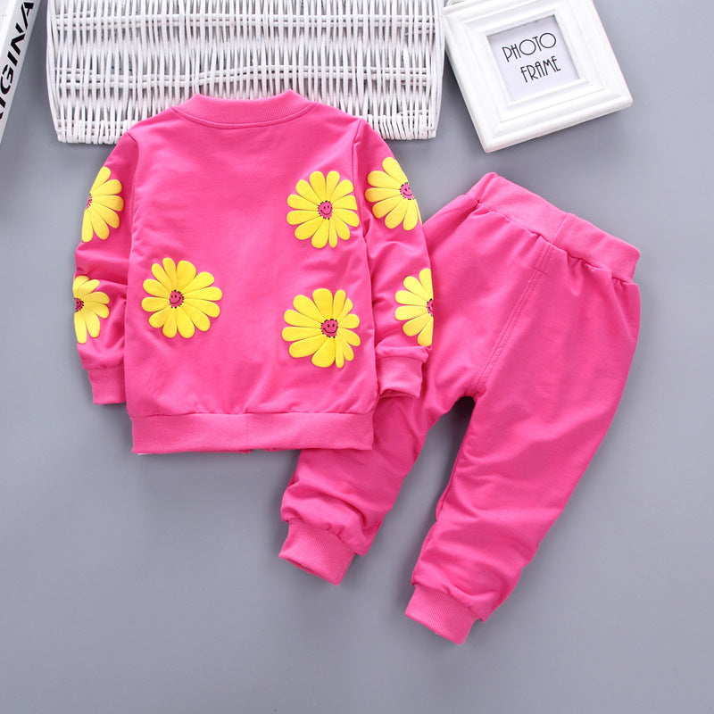 Girls’ 3-Piece Daisy Print Outfit Set