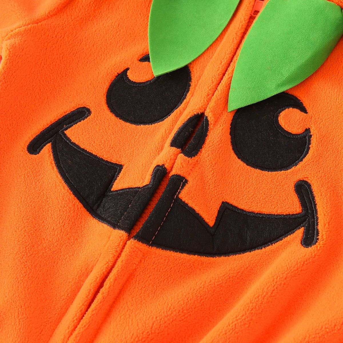 Halloween Pumpkin Fleece Romper Set for Babies & Toddlers