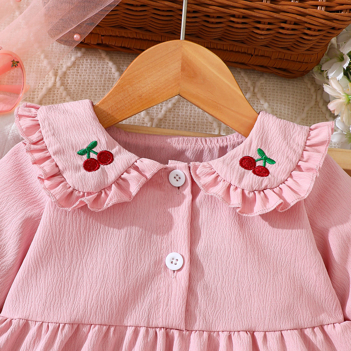 Pink Cherry Doll Two-Piece Set