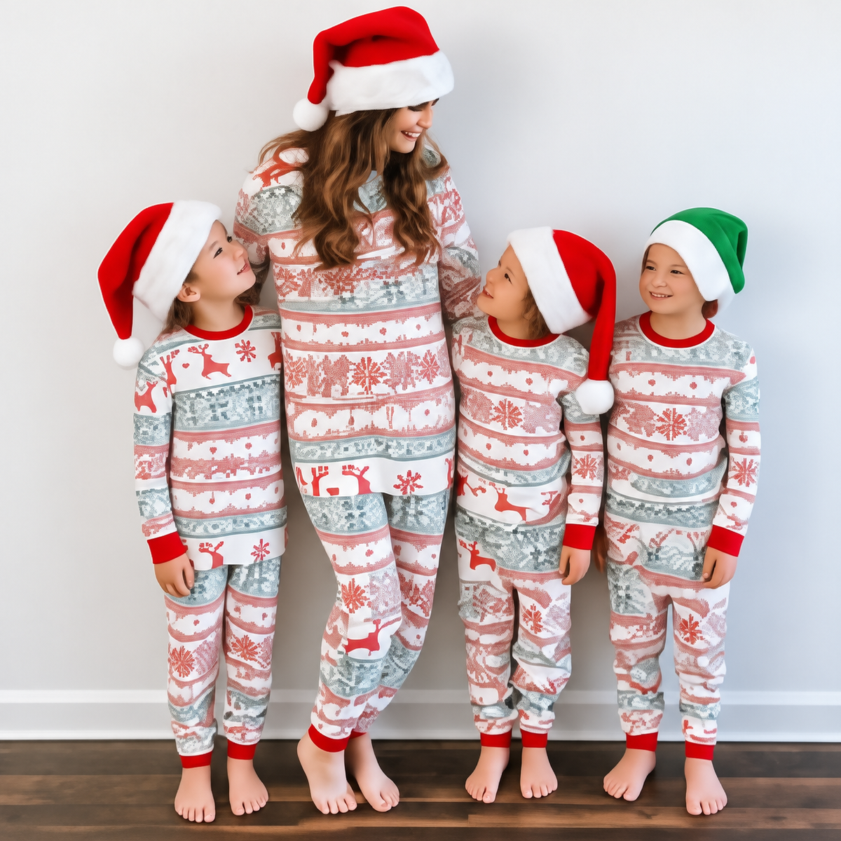 Classic Christmas Print Family Matching Pajamas Set