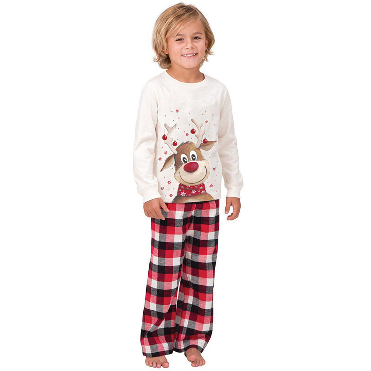 Christmas Reindeer Family Matching Christmas Pajamas for Adults, Kids & Pets