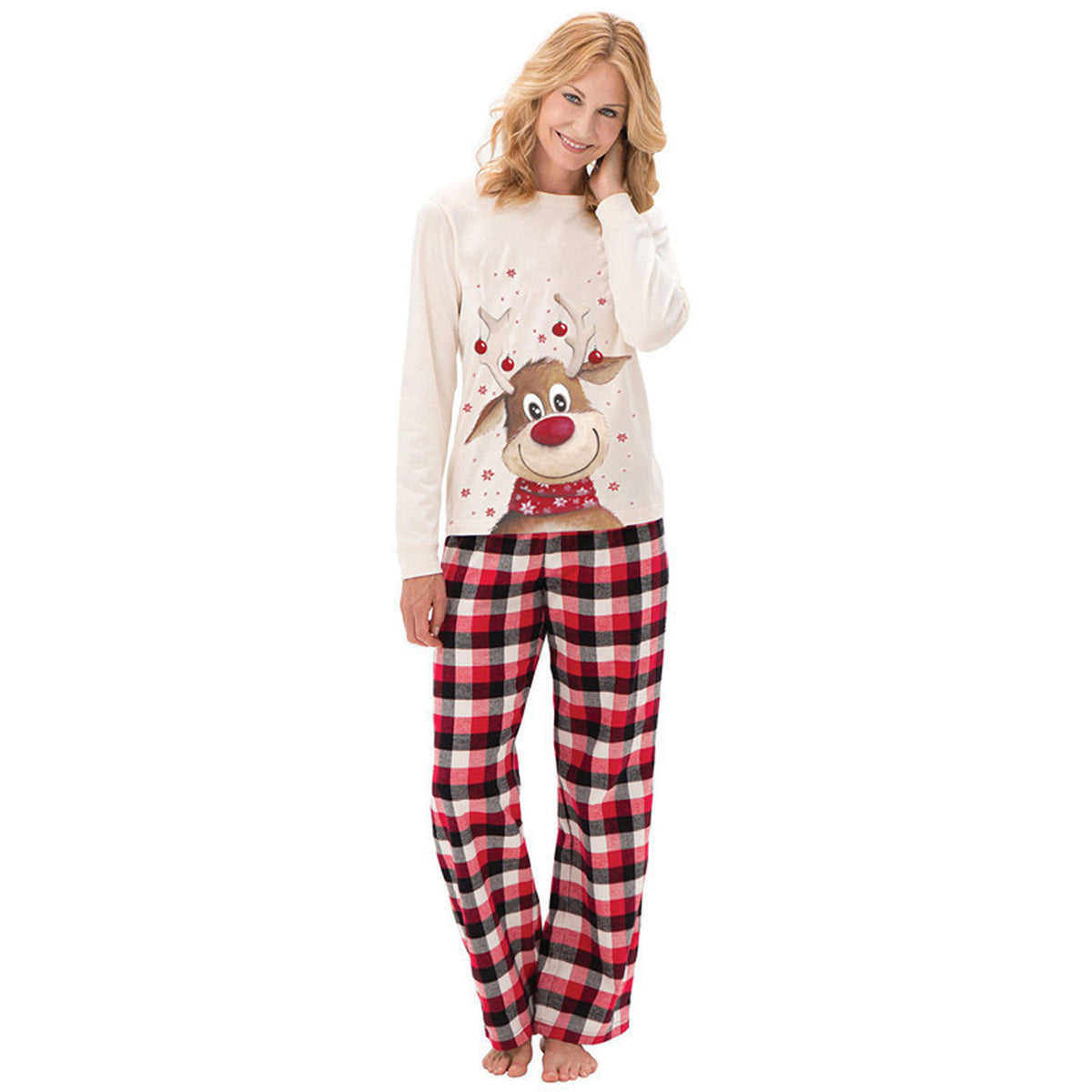Christmas Reindeer Family Matching Christmas Pajamas for Adults, Kids & Pets