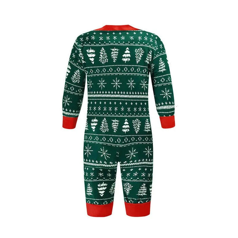 Green Christmas Print Family Matching Christmas Pajamas