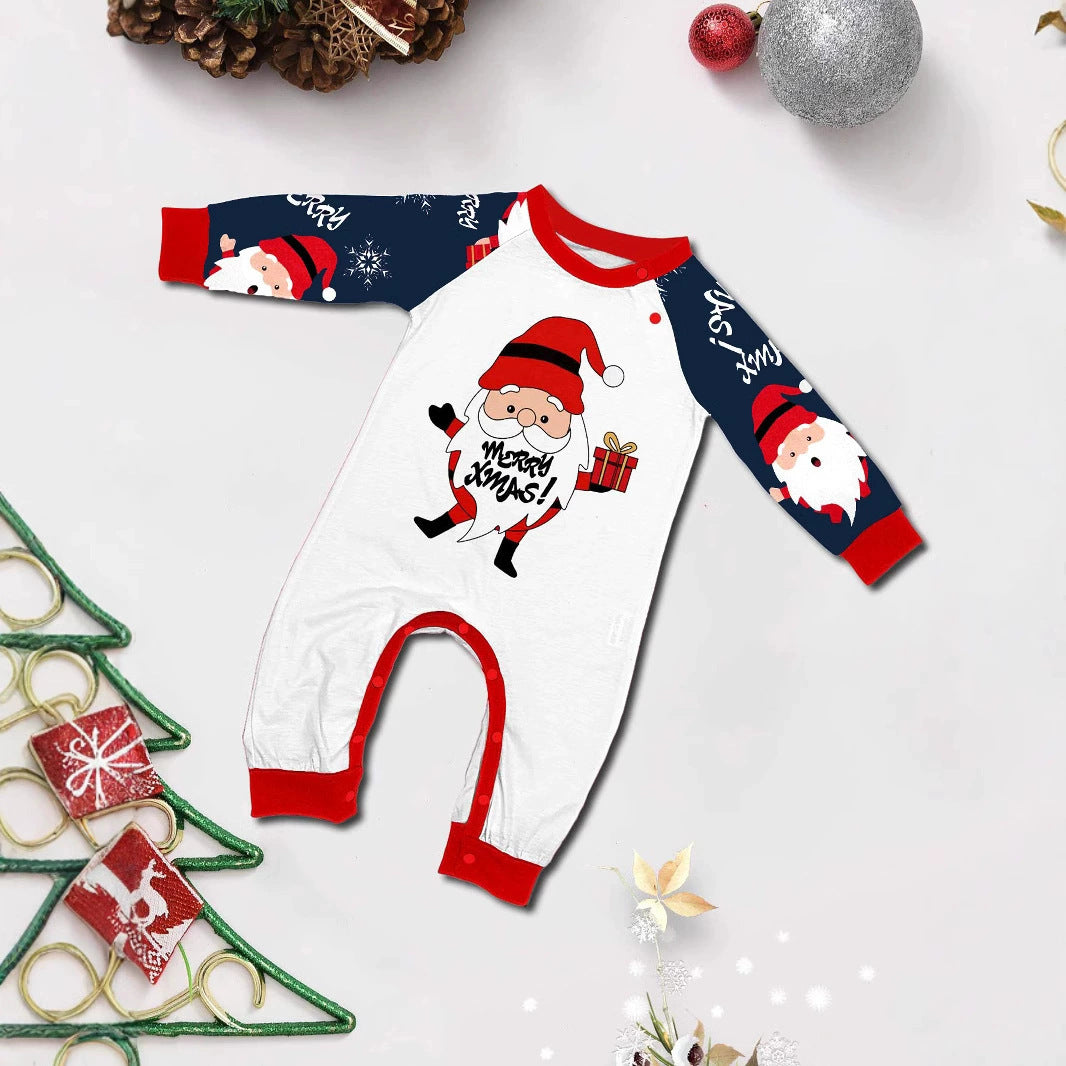 Santa Claus Snowflakes Family Matching Christmas Pajamas