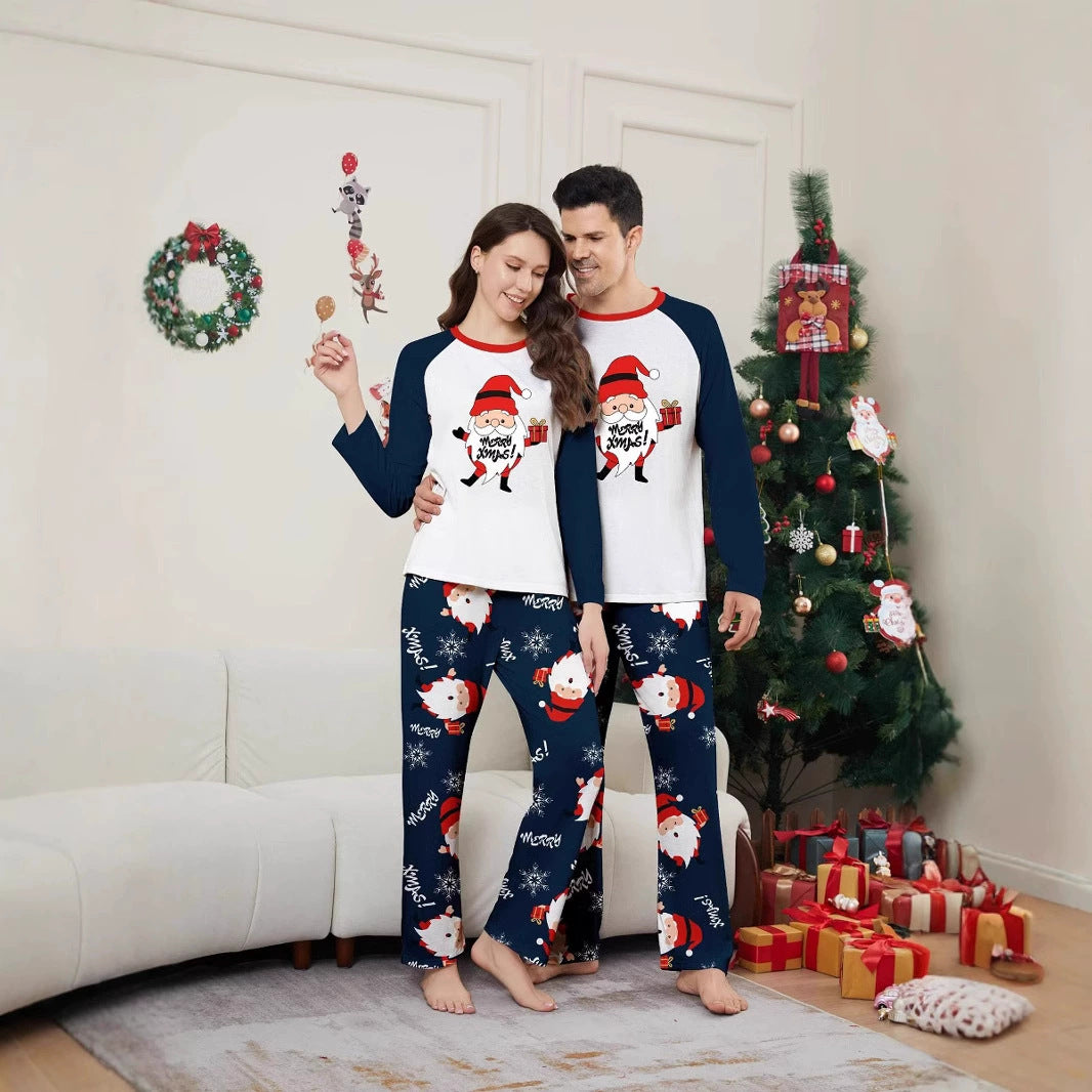 Santa Claus Snowflakes Family Matching Christmas Pajamas