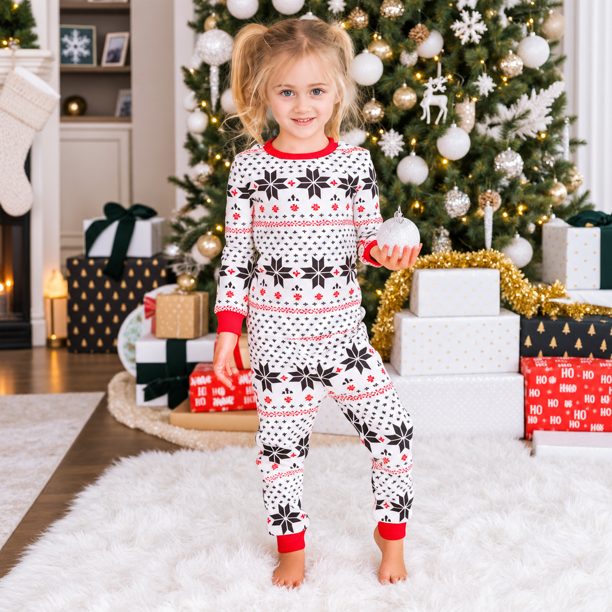 Christmas Fair Isle Print Family Matching Christmas Pajamas