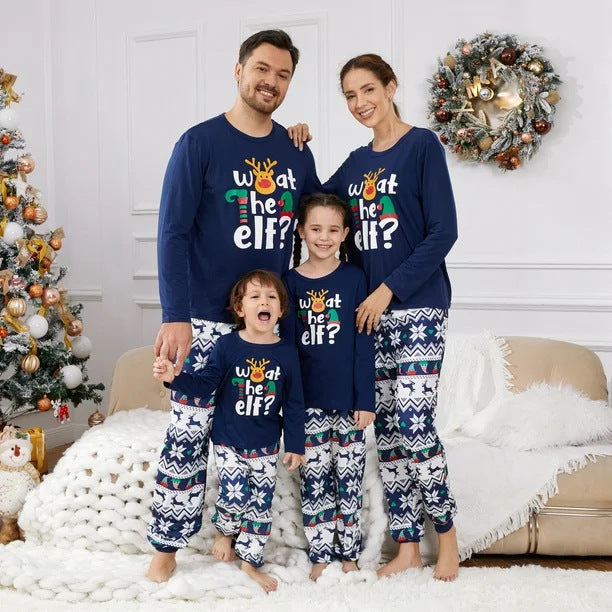 Christmas Letter Print Family Matching Christmas Pajamas