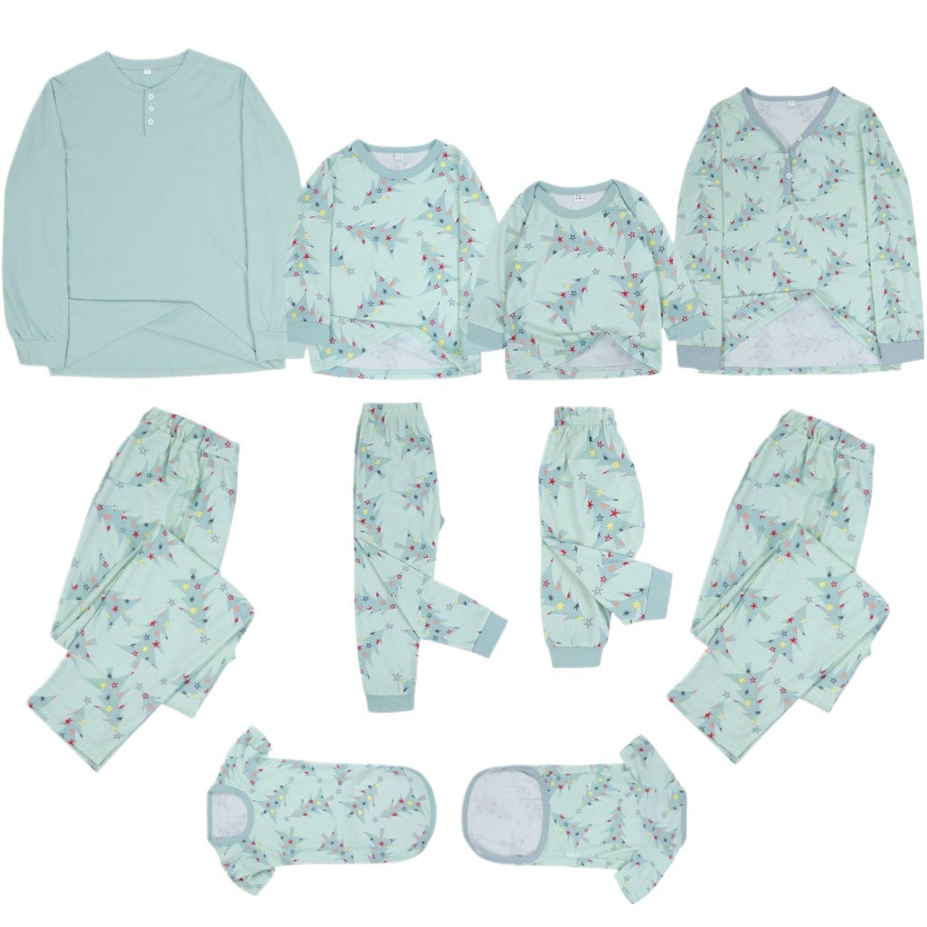 Christmas Tree Print Green Family Matching Christmas Pajamas