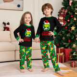 Green Grinch Gift Box Family Matching Christmas Pajamas