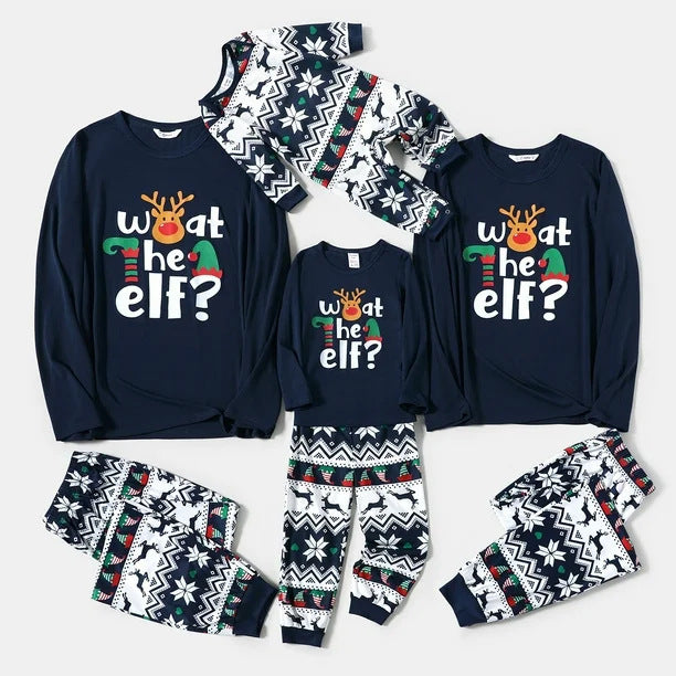 Christmas Letter Print Family Matching Christmas Pajamas