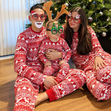Red Reindeer Fair Isle Family Matching Christmas Pajamas