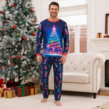 Colorful Christmas Tree & Reindeer Matching Pajamas for Adults, Kids & Pets