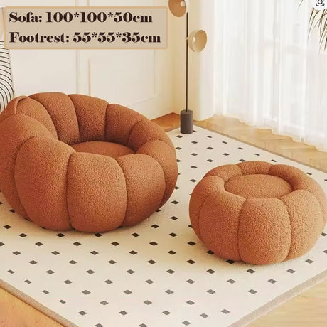 Nordic Lazy Pumpkin Chair | Small Reclining Tatami Sofa
