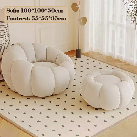 Nordic Lazy Pumpkin Chair | Small Reclining Tatami Sofa