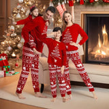 Navy Blue Christmas Tree Family Matching Christmas Pajamas
