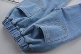 Boys' Cartoon Print Shirt & Denim Pants 2-Piece Outfit