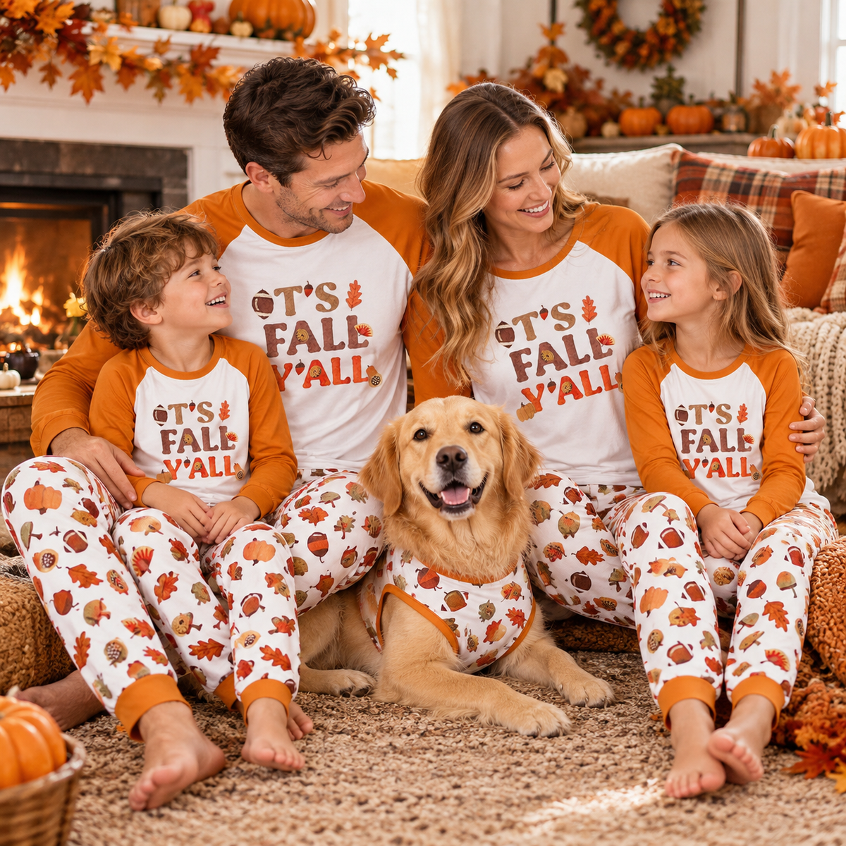 It’s Fall Y’all Family Matching Pajamas with Pet