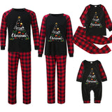 Red Plaid Christmas Tree Family Matching Christmas Pajamas for Adults, Kids & Pets