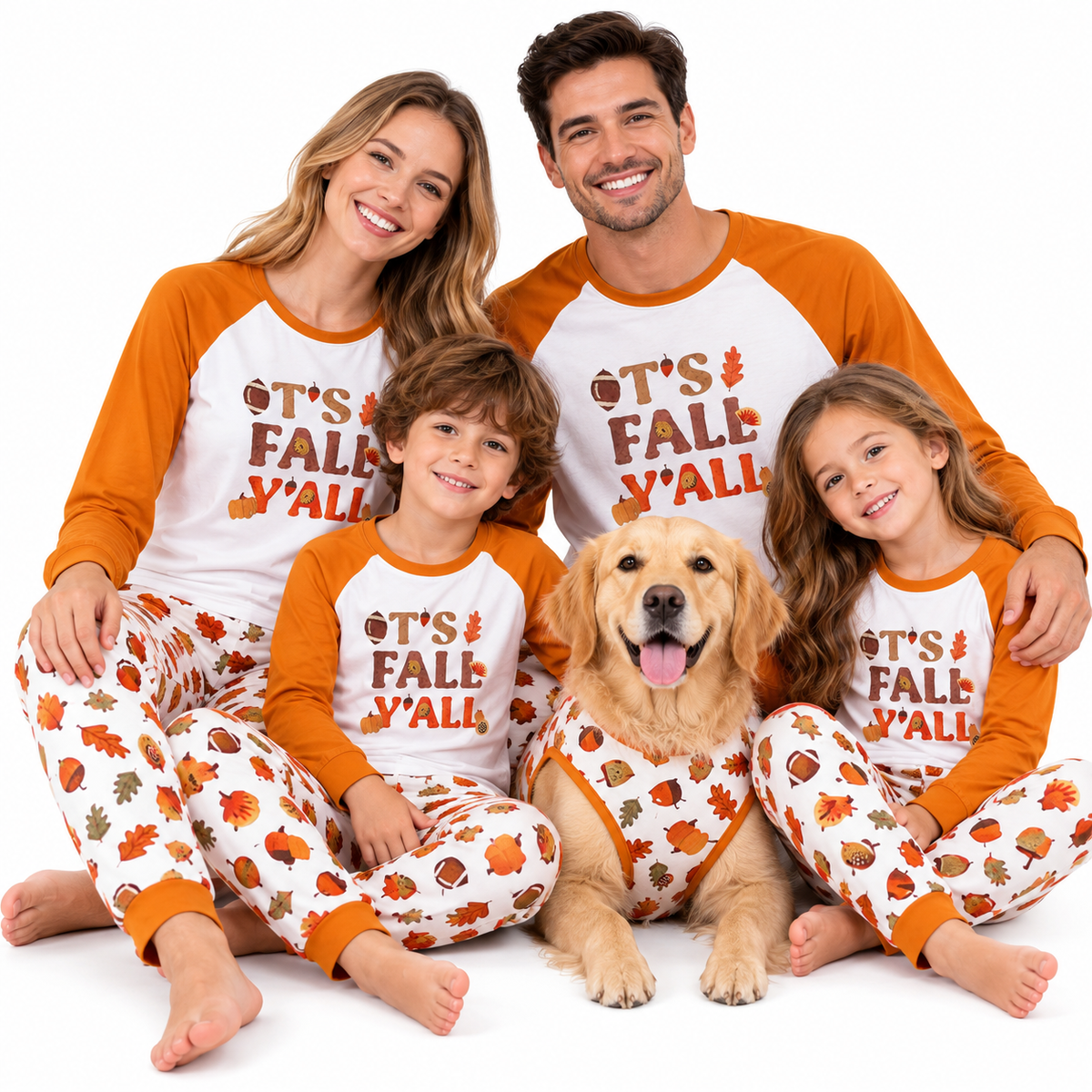 It’s Fall Y’all Family Matching Pajamas with Pet