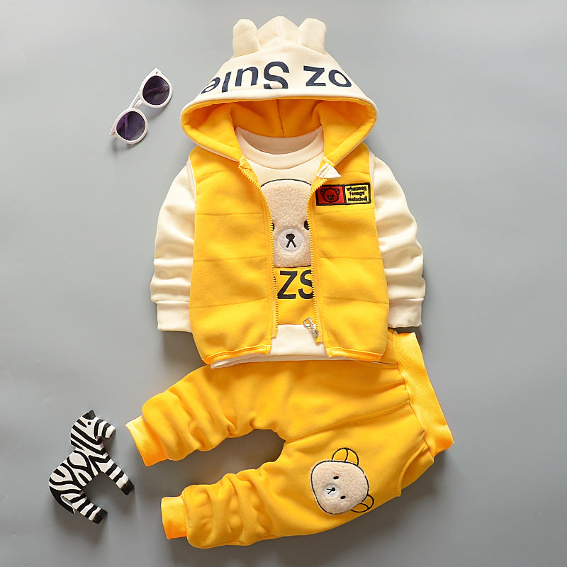 Cute Bear 3-Piece Outfit Set for Babies & Toddlers