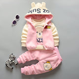 Cute Bear 3-Piece Outfit Set for Babies & Toddlers