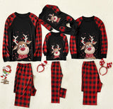 Christmas Reindeer Plaid Print Family Matching Christmas Pajamas