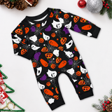 Little Devil Pumpkin Wizard Print Family Matching Halloween Pajamas