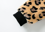 Fleece-Lined Long Sleeve Leopard Print Baby Bodysuit
