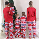 Red Christmas Reindeer Family Matching Christmas Pajamas
