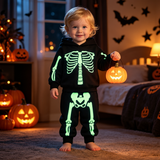 Glow Skeleton Halloween Two-Piece Set