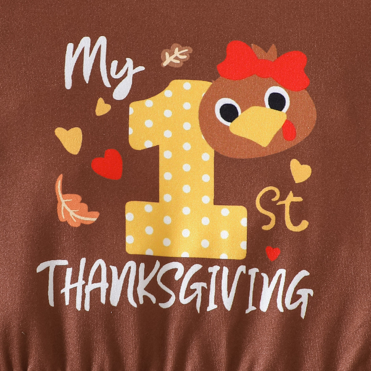 Thanksgiving Turkey Print Tulle Princess Dress