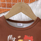 Thanksgiving Turkey Print Tulle Princess Dress
