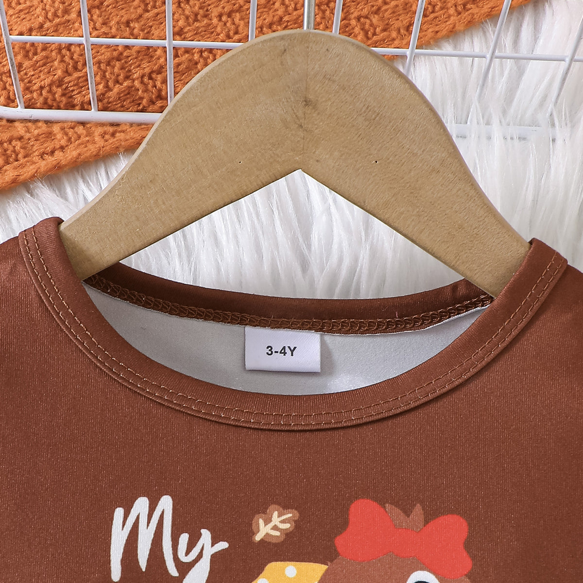 Thanksgiving Turkey Print Tulle Princess Dress