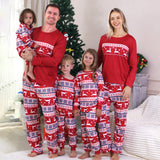 Red Christmas Reindeer Family Matching Christmas Pajamas