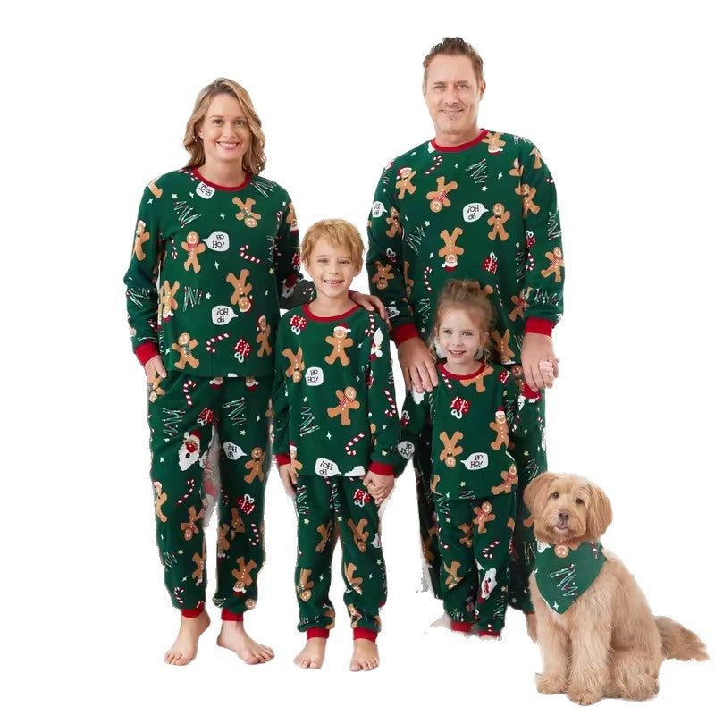 Gingerbread Christmas Print Family Matching Pajamas