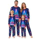 Colorful Christmas Tree & Reindeer Matching Pajamas for Adults, Kids & Pets