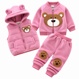 Fleece-Lined Bear 3-Piece Winter Outfit for Babies & Toddlers