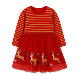 Girls' Christmas Reindeer Tulle Dress