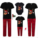 Christmas Reindeer Plaid Family Matching Christmas Pajamas for Adults, Kids & Pets