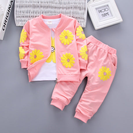 Girls’ 3-Piece Daisy Print Outfit Set