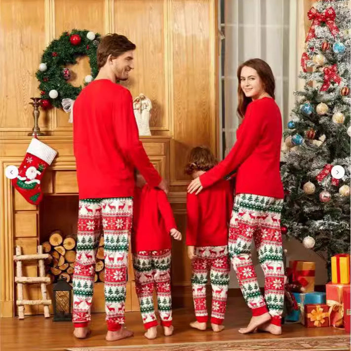 Christmas Reindeer Print Family Matching Christmas Pajamas