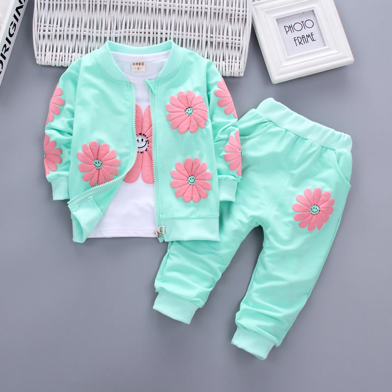 Girls’ 3-Piece Daisy Print Outfit Set