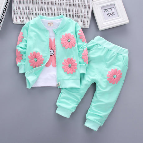 Girls’ 3-Piece Daisy Print Outfit Set