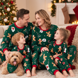 Gingerbread Christmas Print Family Matching Pajamas