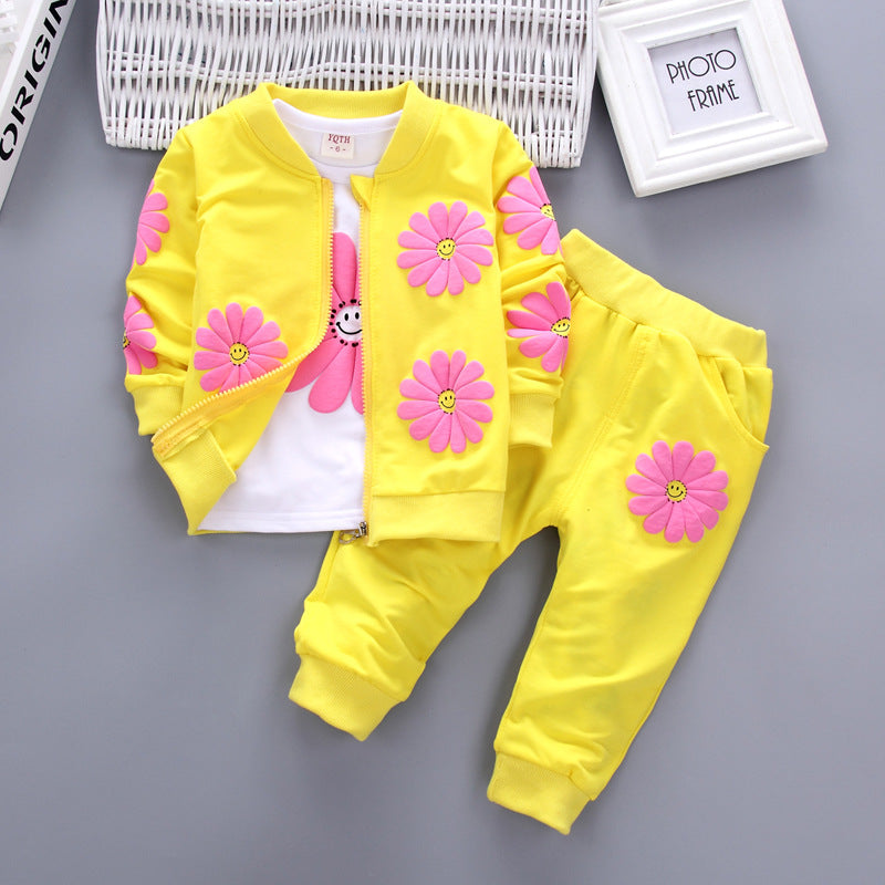 Girls’ 3-Piece Daisy Print Outfit Set