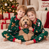 Gingerbread Christmas Print Family Matching Pajamas