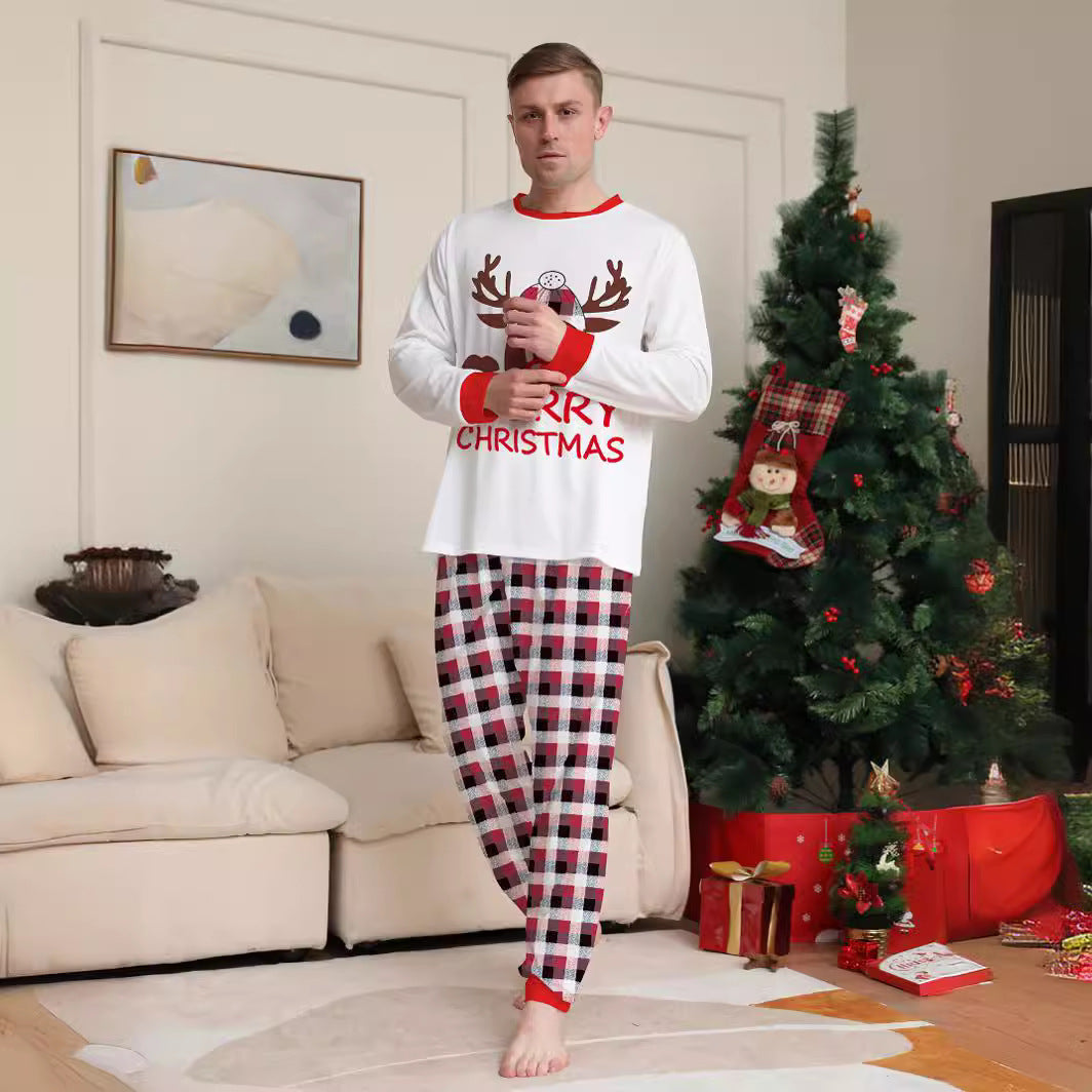 Reindeer Plaid Family Matching Pajamas